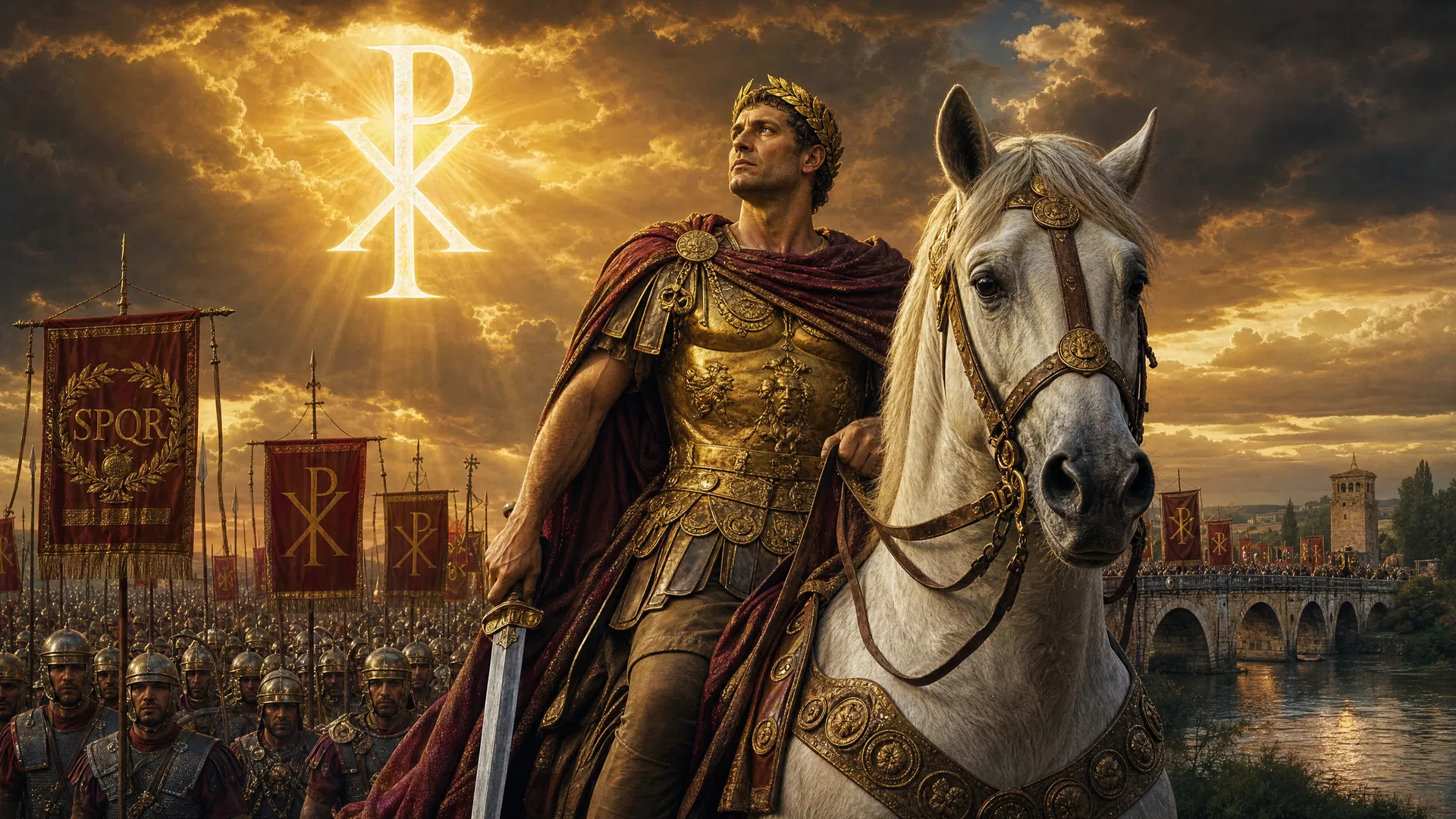 Constantine I at the Battle of Milvian Bridge